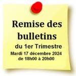 Remise bulletins du trimestre 1